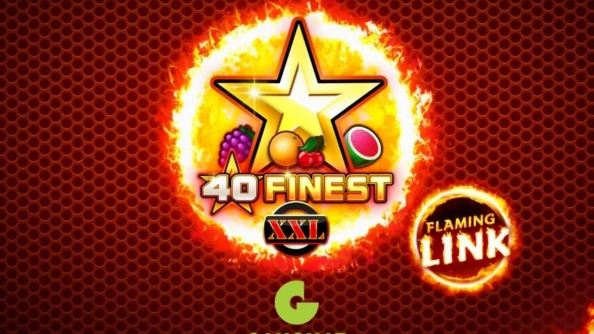 Tampilan visual slot 40 Finest XXL Flaming Link dengan simbol buah dan api