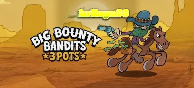 Tampilan visual slot Big Bounty Bandits: 3 Pots dengan tema Wild West